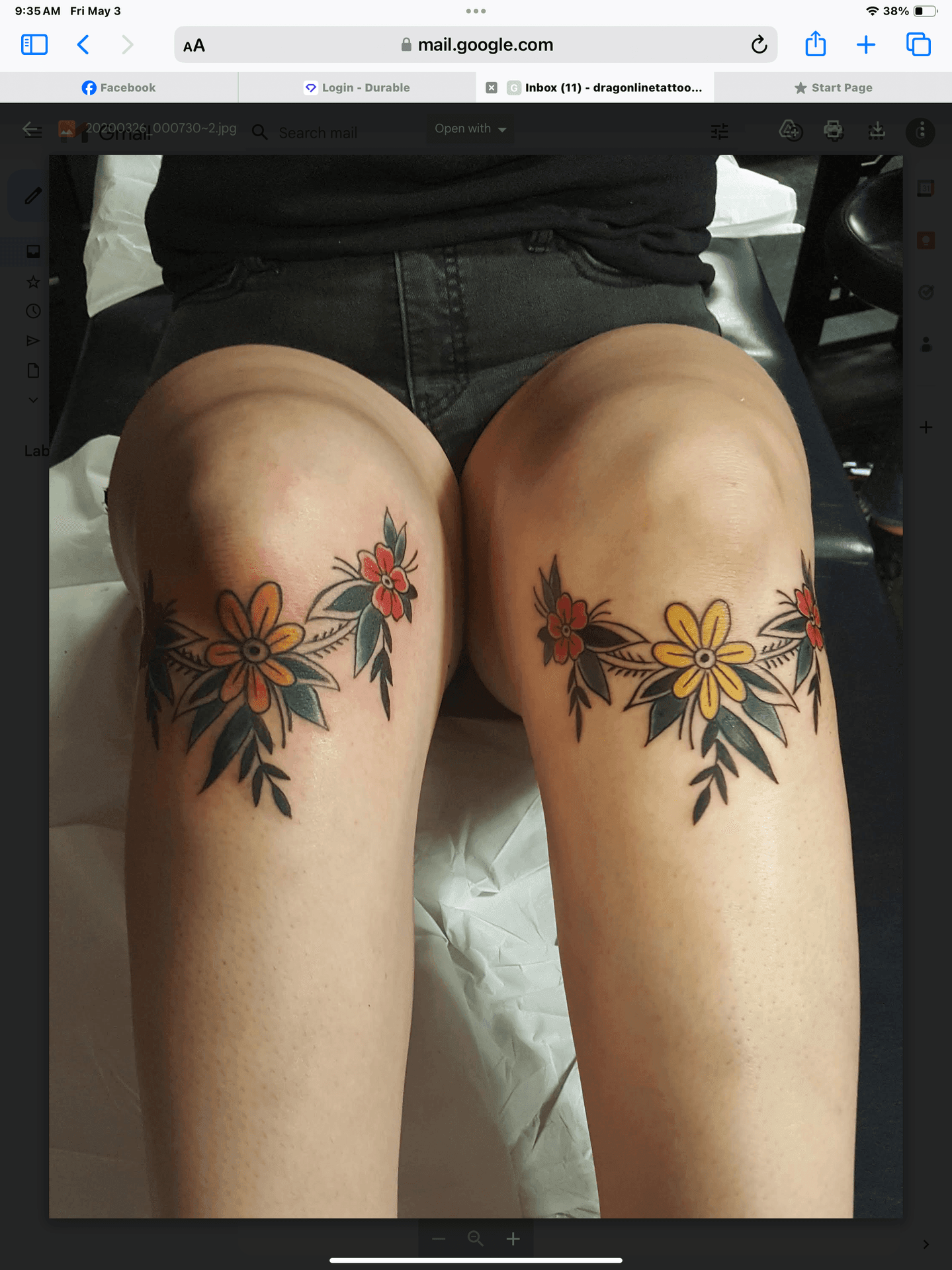 Colorful traditional tattoos